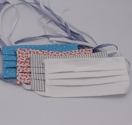 maske1 Gesichtsmaske insgesamt 6 Designs, mit Filtertasche und Metallbügel aus kochbarer Baumwolle