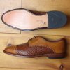 Seitenansicht und Ledersohle - Allen Edmonds New Orleans Weave - Eleganter Business Classics Schuh