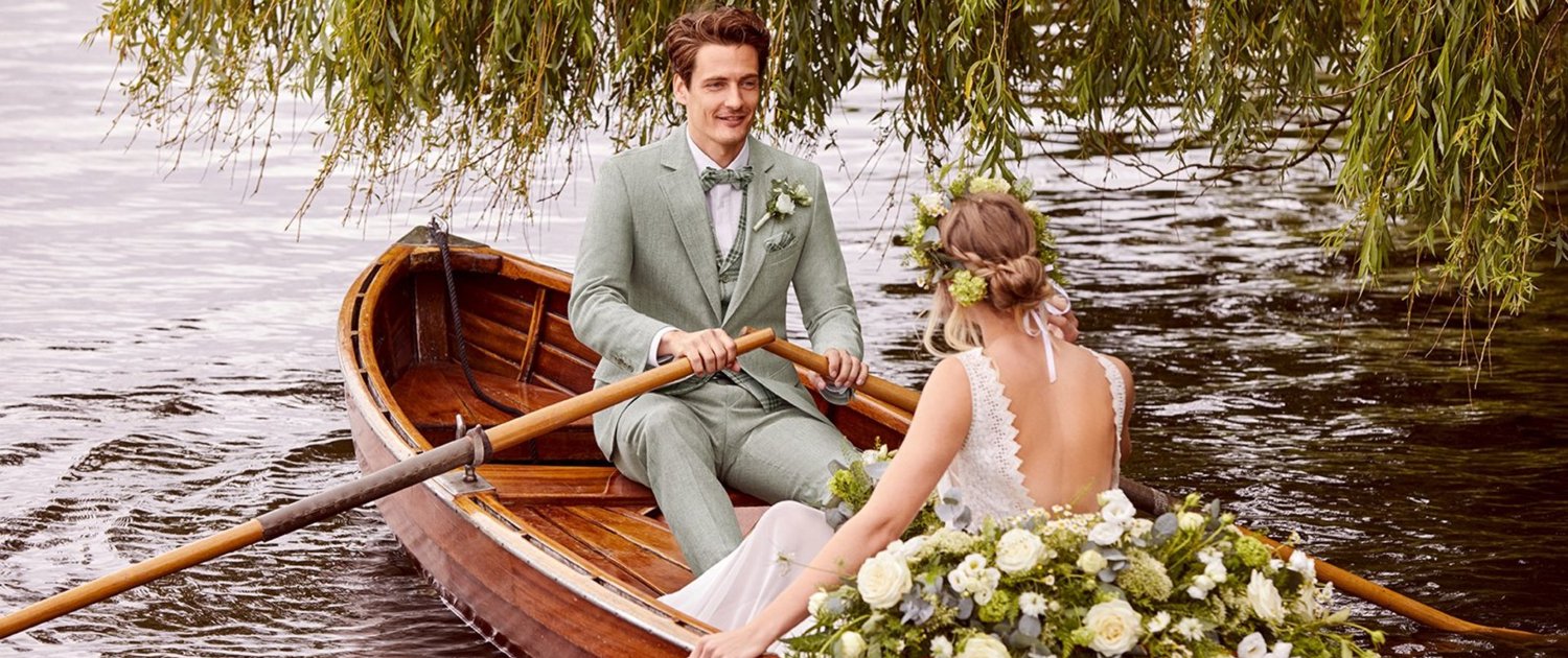Hochzeitsfahrt im Ruderboot - Stilrichtung Vintage