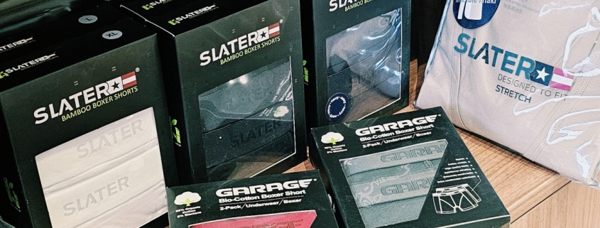 Boxershorts von Slater und Garage aus Bambus und Öko-Baumwolle